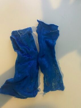 Blue Fabric Drop Earrings - Women's Statement Earrings